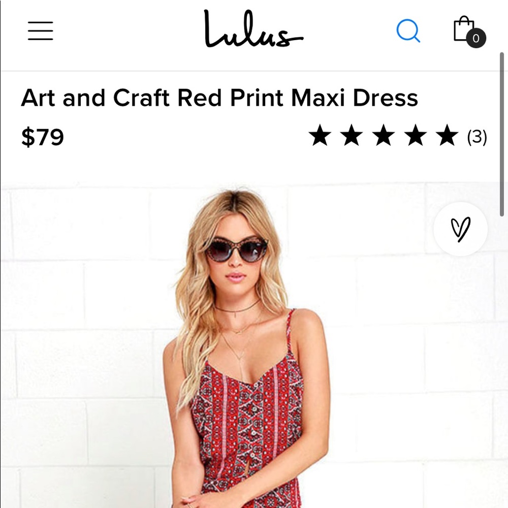 Art & Craft Red Print Maxi Dress by Lulus